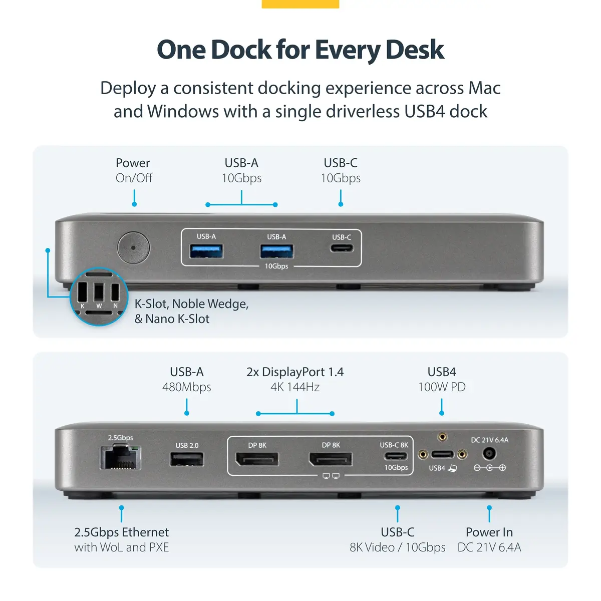 StarTech USB4 Dokstacija 208UE-USB4-DOCK Photo 2