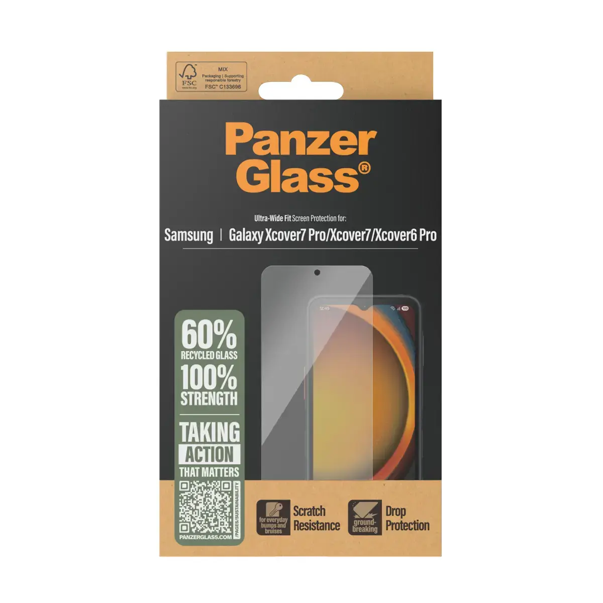 Защитное стекло PanzerGlass для Samsung Galaxy XCover7 / XCover6 Pro Photo 3