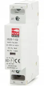 KOOP Elektro IS25-1-02 Modular Contactor 25A 2NC 230V 1-Phase