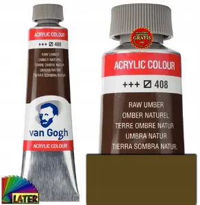 Talens Van Gogh akrila krāsa 408 Raw Umber, 40 ml tūbiņa