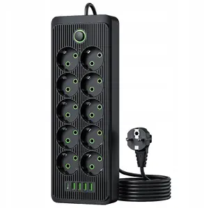 Kerg K907F Power Strip with 10 Sockets and 4 USB Ports including Type-C