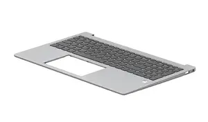 HP P26456-041 Replacement Keyboard with Backlight, German Layout, Silver and Grey