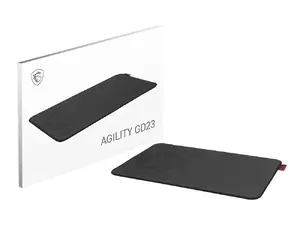 MSI AGILITY GD23 Gaming Mouse Pad Fabric Rubber Black Monochromatic Stitched Edges Non-Slip Base
