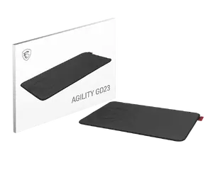 MSI AGILITY GD23 Gaming Mouse Pad Black Fabric and Rubber with Stitched Edges and Non-Slip Base