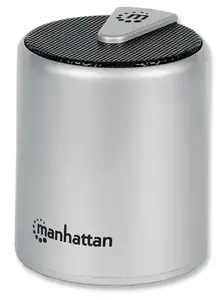 Manhattan Lyric Mini Bluetooth Speaker, 2W, 1.0 Channel, Silver