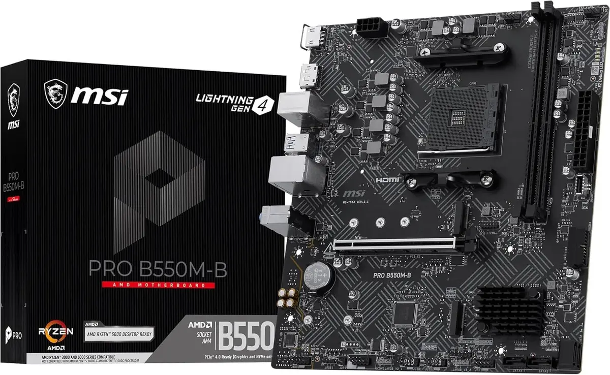 MSI B550M-B mātesplate, AMD AM4 ligzda