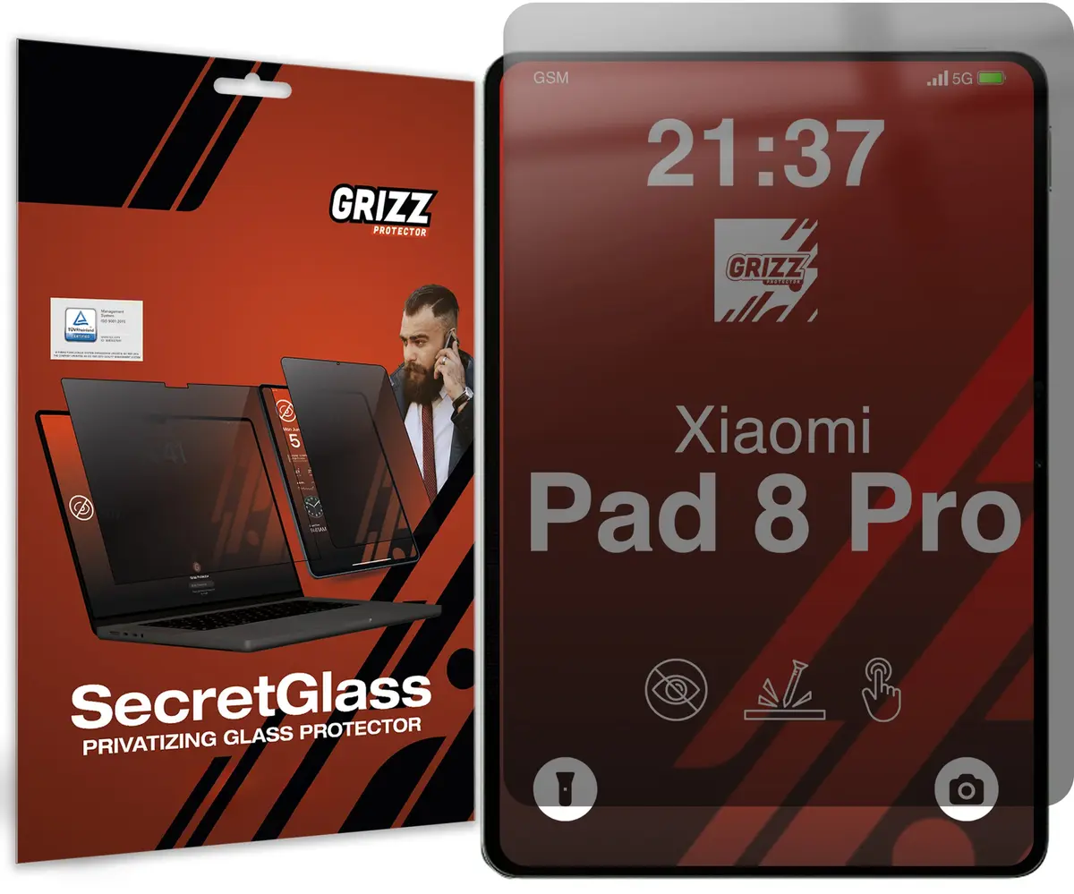 GrizzGlass SecretGlass matēts privātuma ekrāna aizsargstikls