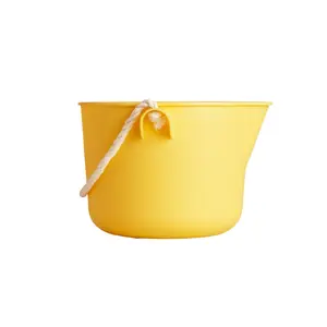 Viking Toys 5302002 Sandbox Bucket Made of Recycled Plastic Yellow