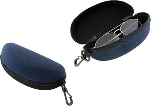 Opticum AG177E Universal Eyeglass Case, Navy Blue