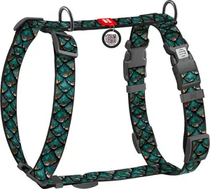 Waudog Guard Nylon Dog Harness, Size M, 20mm Width, 46-60cm Chest, Scales Pattern