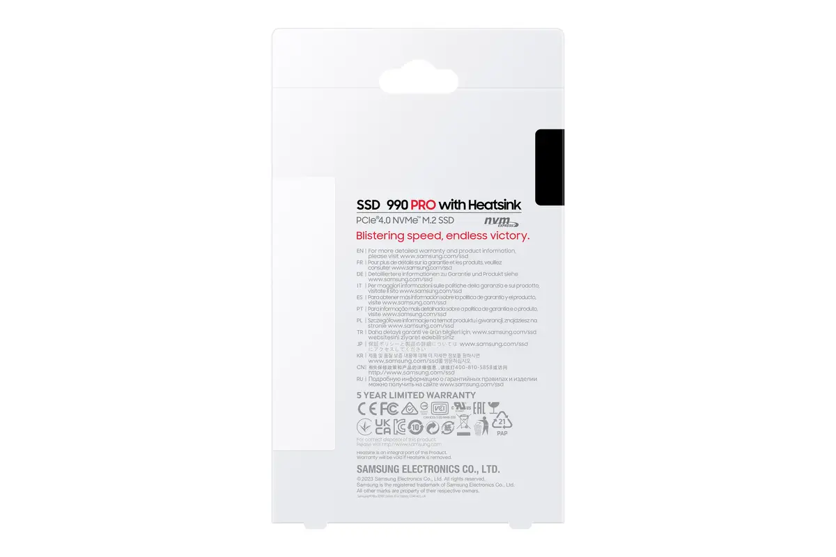 SSD накопитель Samsung 990 Pro 1ТБ M.2 NVMe PCIe 4.0 Photo 9