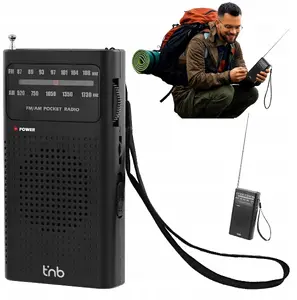 TnB Mini portatīvais FM/AM radio ar 3.5 mm ligzdu, darbojas ar baterijām