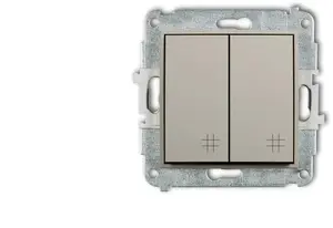 Karlik MINI Double Intermediate Switch Mechanism, Taupe, 60MWP-66