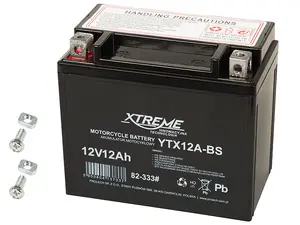 XTREME Motorcycle Battery 12V 12Ah