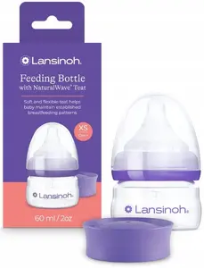 Lansinoh Baby Feeding Bottle 60ml with NaturalWave XS Teat