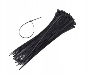 AWTools AW14171 Plastic Cable Ties Black 7.6x200 mm, 100 pieces