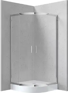 Deante KYPZ051K Semi-Circular Shower Enclosure with Shower Tray 90x90 cm