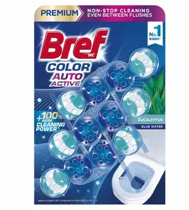 Чистящие шарики для унитаза Bref Color Activ Эвкалипт 3x50г