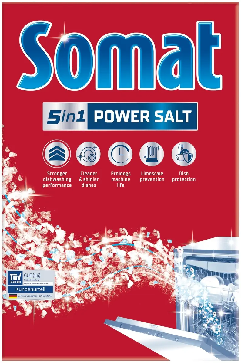 Trauku mazgājamās mašīnas sāls Somat Power