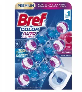 Чистящие шарики для унитаза Bref Color Activ Flower 3x50г