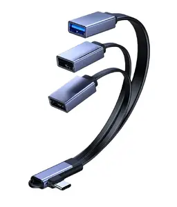 MicroConnect MC-USBCANG-USBA3WAY USB-C Angled Splitter Cable
