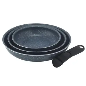 Russell Hobbs Nightfall Stone 4-Piece Smart Clip Fry Pan Set