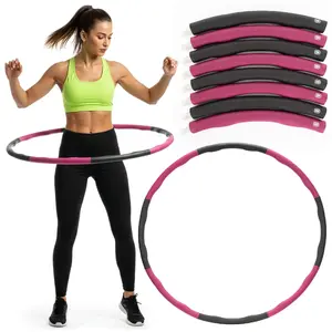 Springos ACT0132 Fitness Hula Hoop, 8-Segment Adjustable PE and NBR Foam Hoop