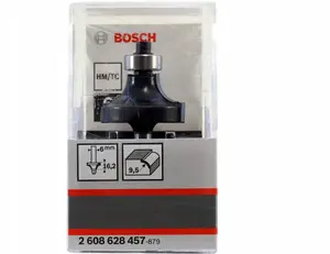 Фреза для скругления кромок Bosch, хвостовик 6 мм, радиус 9.5 мм, диаметр 31.8 мм, рабочая длина 16.2 мм