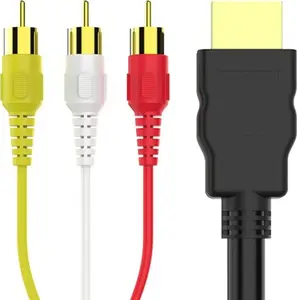 Retoo HDMI to 3x RCA Cinch Cable 100m Black