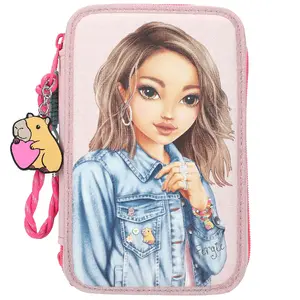 Depesche TOPModel Triple Pencil Case Capybara, Pink