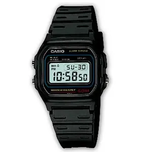 Casio W-59-1VQES Men's Digital Watch, Resin Case, Black