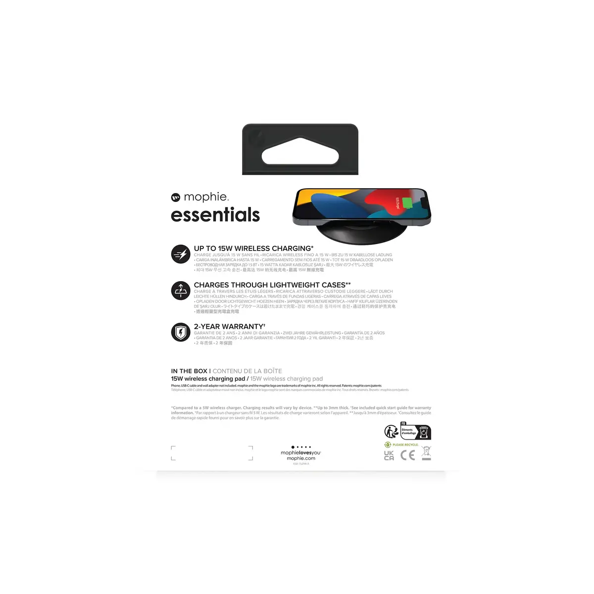 Zagg mophie essentials 15W bezvadu uzlādes paliktnis Photo 6