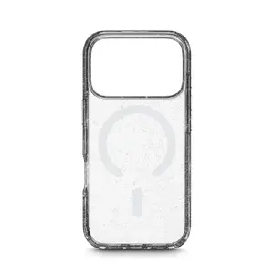 White Diamonds Mag Glitter Cover for Apple iPhone 17 Pro, Transparent