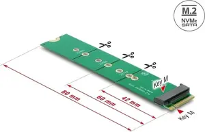 Delock M.2 Key M Male to M.2 Key M Slot Adapter for Port Protection and Extension