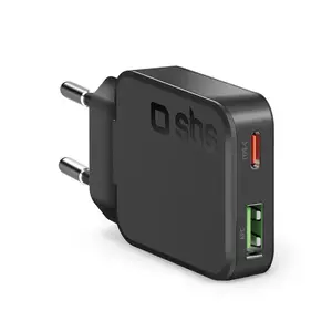 Сетевое зарядное устройство SBS TETRGANUSBTC30SLIM GaN USB-C 30 Вт для смартфонов, планшетов, смарт-часов и гарнитур