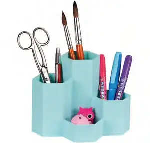 Wedo 245 257714 Honeycomb Pen and Pencil Holder, Polypropylene, Blue