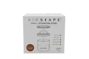 Airscape Small Stainless Steel Coffee Canister, Brushed Copper