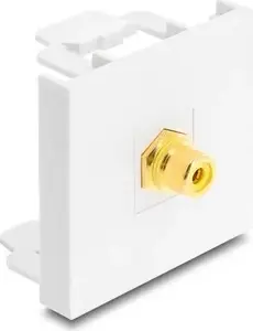 Delock Easy 45 Module RCA Female to RCA Female Gold-Plated Yellow/White