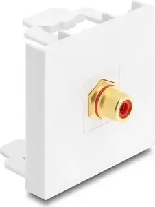 Delock Easy 45 Module RCA Female to RCA Female Gold-Plated Red/White