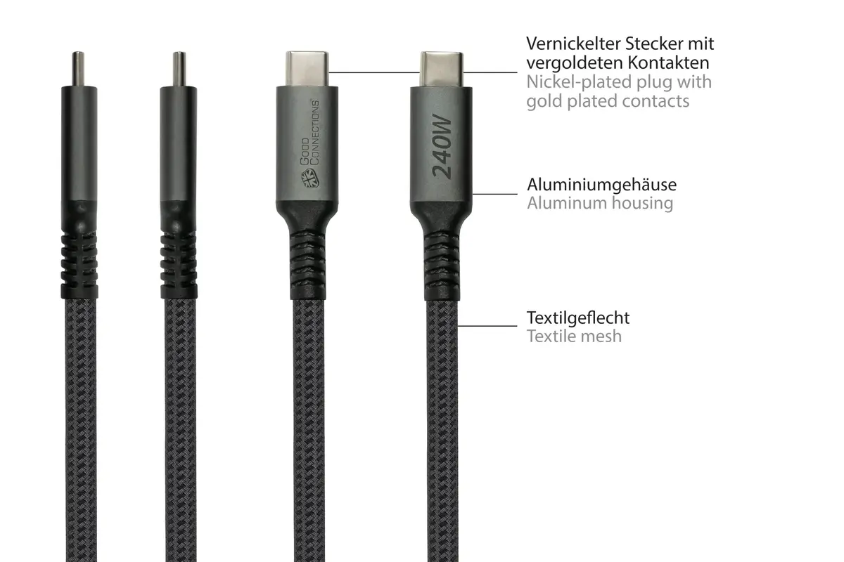 Digitus 2240-CCT005A USB-C uz USB-C kabelis 0.5 m Photo 4
