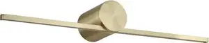 Light Prestige Modern Slim Wall Lamp, Gold Linear Bathroom Sconce