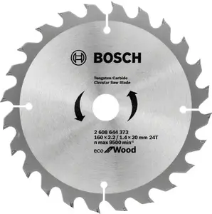 Bosch Speedline Eco Wood Circular Saw Blade 160mm, 16mm Bore, 24 Teeth