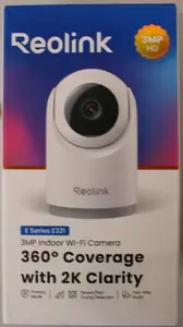 Reolink E321 Smart Indoor Wi-Fi PT Camera, 3MP, 4mm Lens, Pan/Tilt, AI Detection, White