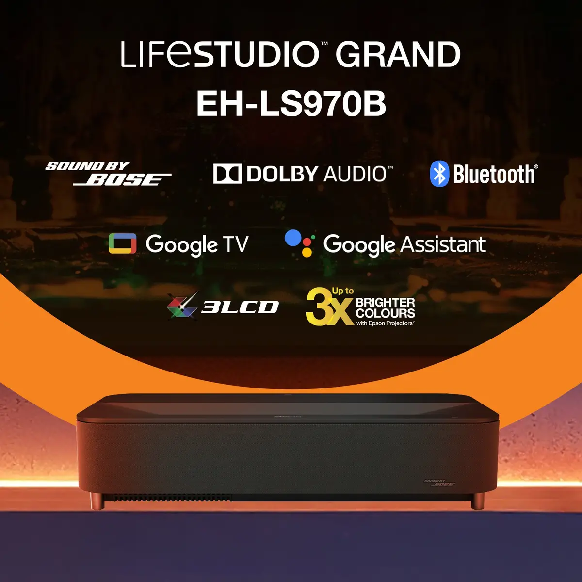 Лазерный проектор Epson Lifestudio Grand Plus EH-LS970B 4K UHD Photo 8