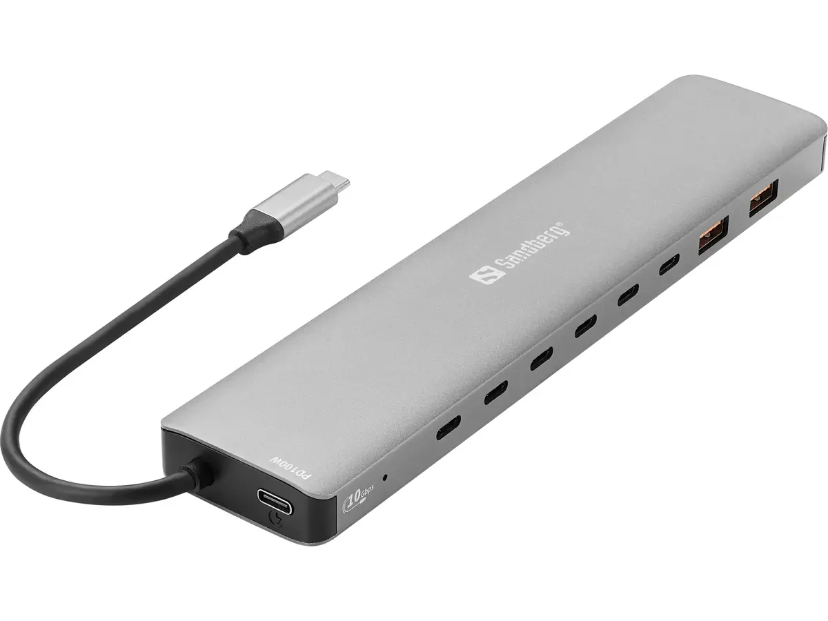 Док-станция Sandberg USB-C 136-80 с 10 портами Photo 3