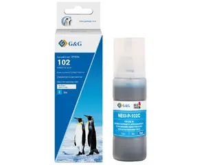 Совместимый струйный картридж G&G NPR-E102C голубого цвета для Epson