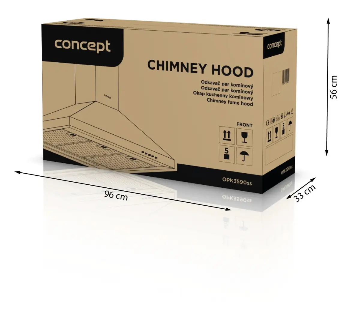 Concept Solution OPK3590SS Wall-Mounted Cooker Hood Photo 8