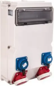 PCE KOSZALIN Stationary Distribution Board 32A/5P, 16A/5P, 2x Schuko Sockets, IP67