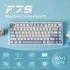 AULA F75 mehāniskā tastatūra - Balta Photo 2