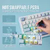 AULA F75 mehāniskā tastatūra - Balta Photo 4